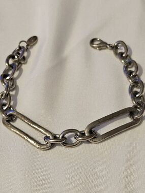 Retro Women's Silver Tone Link Chain Bracelet by COOL JEWELS